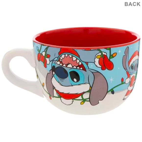 Disney Stitch Holiday Mischief Oversized Mug NWT - Picture 4 of 6